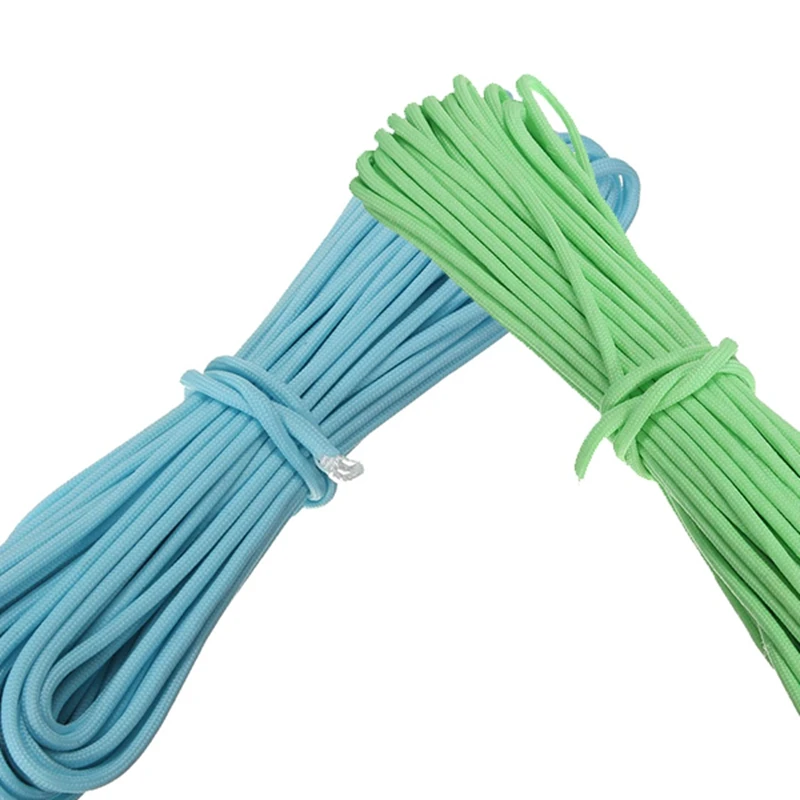 2 шт 550Lb Паракорд парашютный шнур нейлон светится в темноте 9 жильный синий и