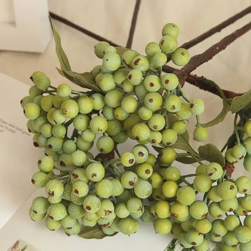 Искусственные ягоды граната стебли Поддельные Украшения растения Цветок