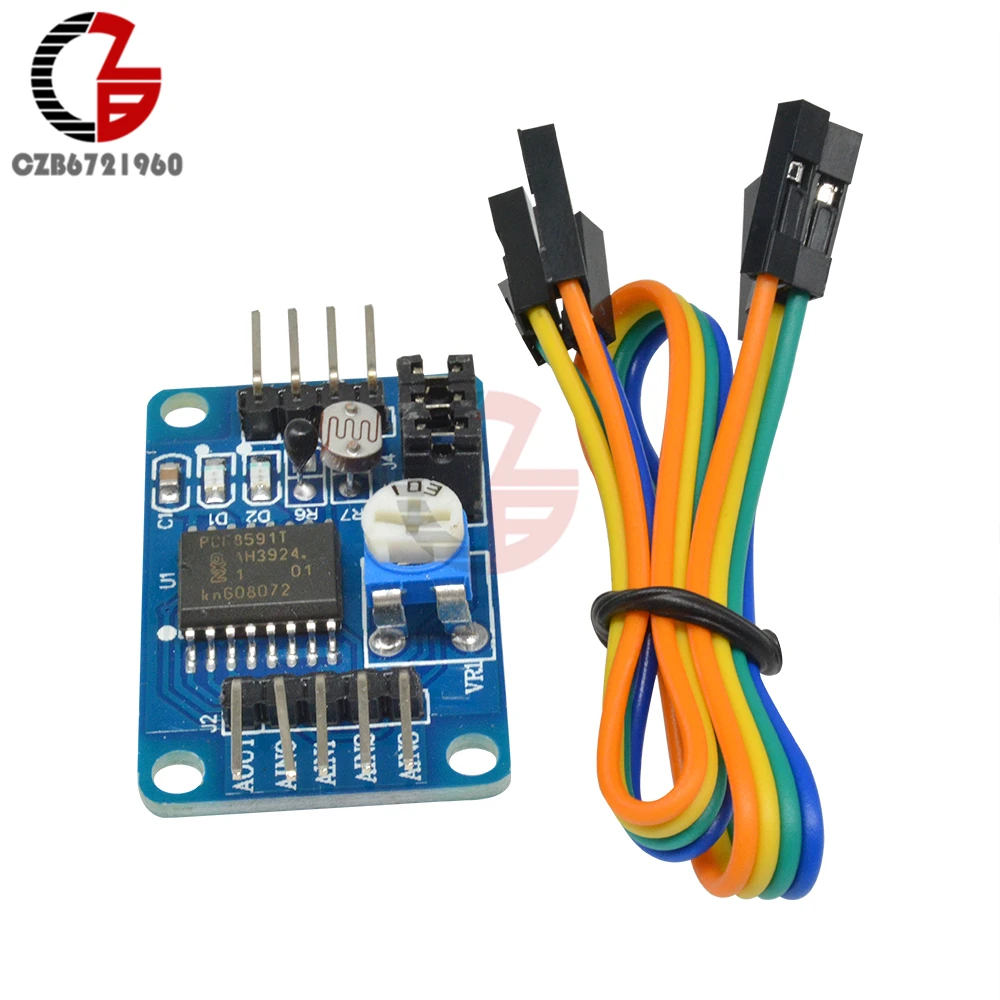 Модуль конвертера I2C PCF8591 AD DA 2 5 V 6V Аналоговый к цифровому аналоговому