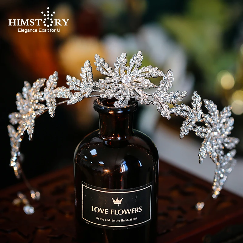 Himstory корейские диадемы для принцессы Ретро стиль милые стразы цветы аксессуары