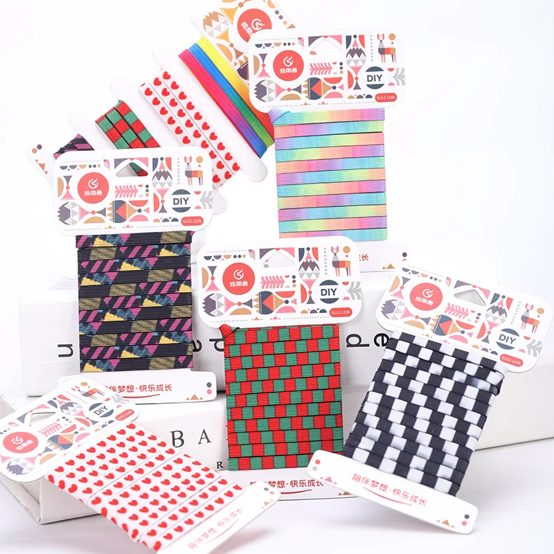 

2M High-Quality Ribbon For Crafts DIY Handmade Colorful knitted Elastic Band Decorative Accessories For Sew Clothing Shoes Hats