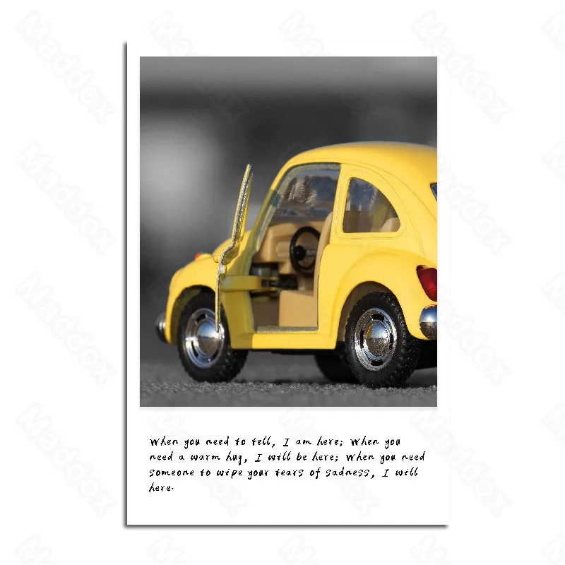 

Canvas Printing Waterproof Ink Yellow Series Car Airplane Decoration Painting Western Style Fashion Niche Bedroom Painting Mural