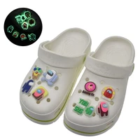 new luminous letters for croc charms jeans designer decorations buttons women slippers kids sneakers accessories for croc jibzs