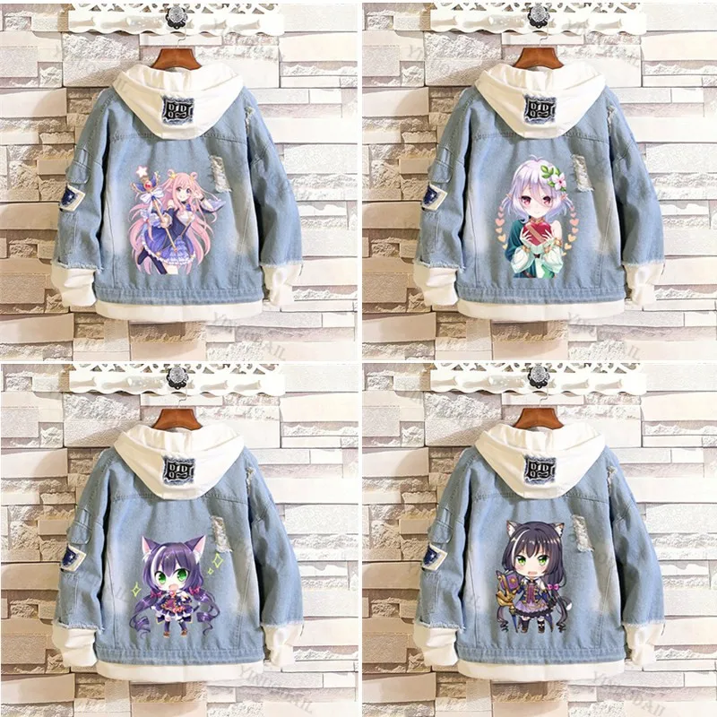 Джинсовая куртка для косплея с аниме принтом толстовки Женская толстовка