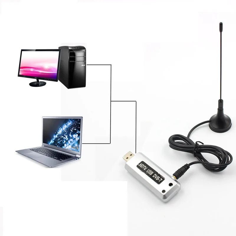 

Приемник для цифрового ТВ, USB 2,0 DVB-T, 1 шт., HDTV TV программный ключ тюнера Stick, антенна, ИК пульт дистанционного управления