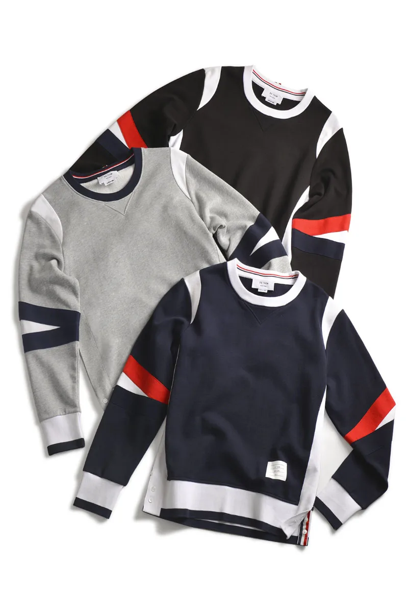 

2021 Fashion TB Brand Hip Hop Spring Clothing Cotton Jacket Women Pullovers Sweatshirts Patchwork Casual Sportswear Coat