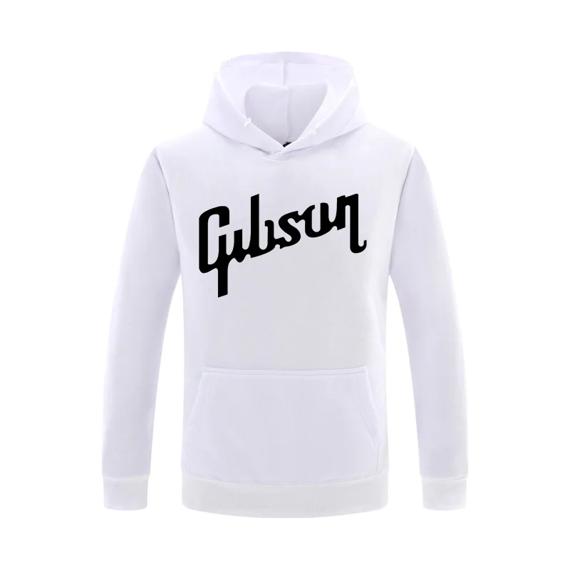 Толстовка унисекс с принтом логотипа Gibson свитшот флисовой подкладкой