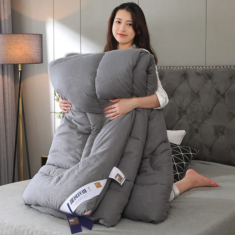 

Autumn Winter Thicken Warm Quilt Blanket Double King Queen Bed Cover Bedding Soft Quilted Printed Comforter Home Hotel Comforter