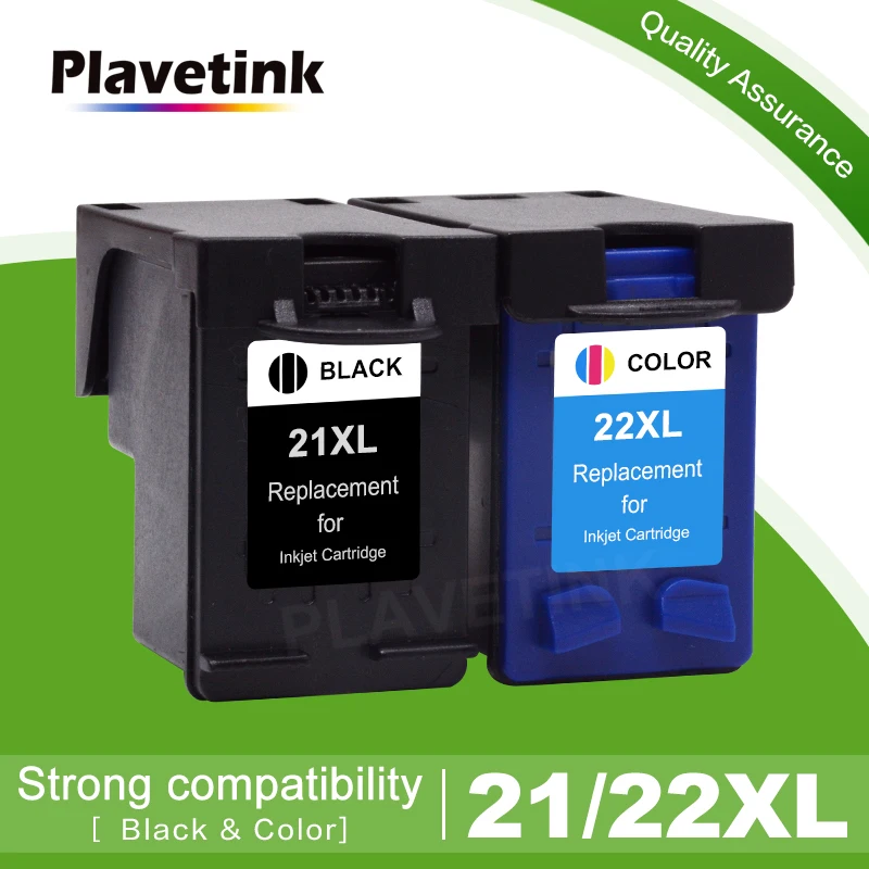 Plavetink 21XL 22XL Ink Cartridge Replacement For HP 21 22 XL Deskjet F380 F2180 F2280 F4180 F4100 F2100 Printer Cartridges