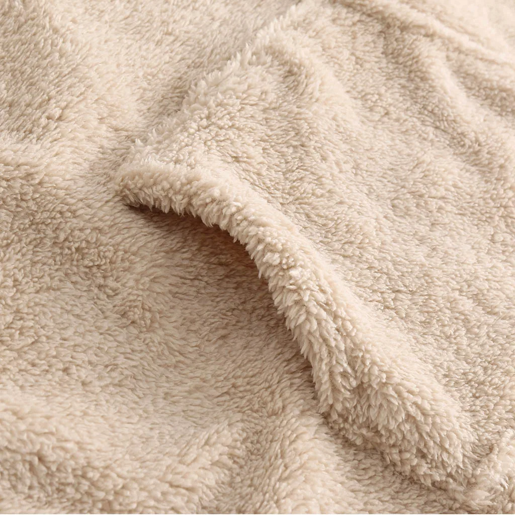 

Winter Men's Casual Solid Color Double-Sided Velvet Mink Cardigan Hoodie