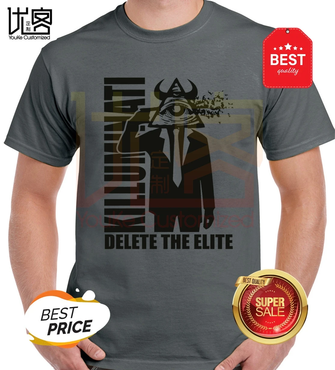 Killuminati Иллюминаты футболка новый мировой порядок глаз Traingle символ Mason Топ крутая