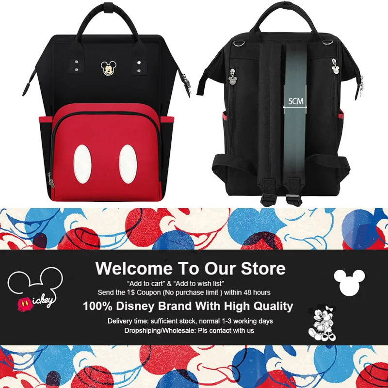 DISNEY Baby сумка модная в горошек для мам подгузников малышей Органайзер большой