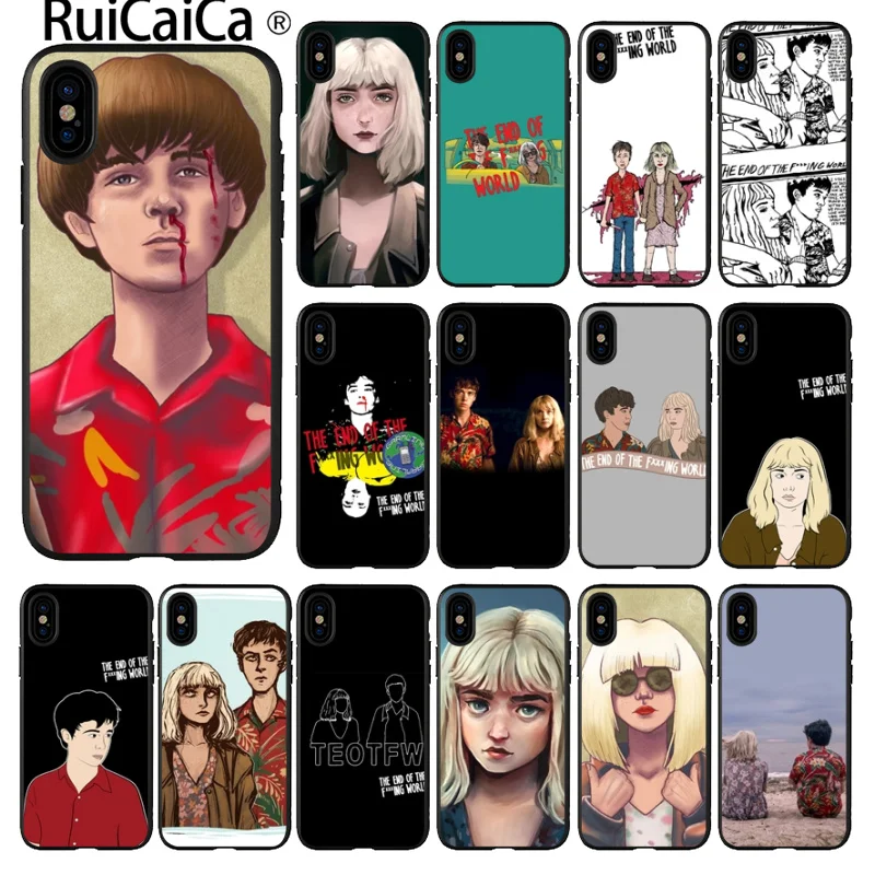 Ruicaica конец fxxking мира клиент чехол для телефона iPhone X XS MAX 6 6s 7 7plus 8 8Plus 5 5S SE XR 11 11pro