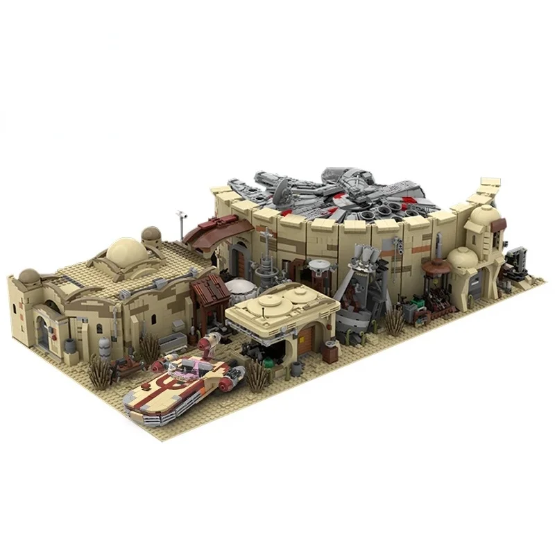 

moc Star Movie A New Hope Mos Eisley Spaceport MOC-41406 Tatooine's Desert Village Cantina Building Blocks Kids Toys Gift