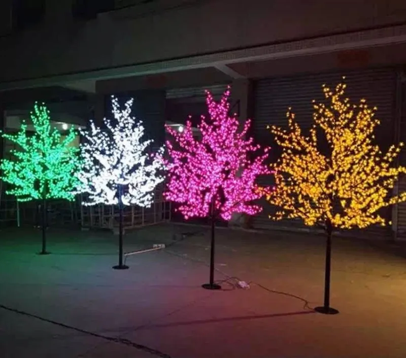 

2M 6.5ft Height LED Artificial Cherry Blossom Tree Christmas Light 1152pcs LED Bulbs 110/220VAC Rainproof fairy garden decor