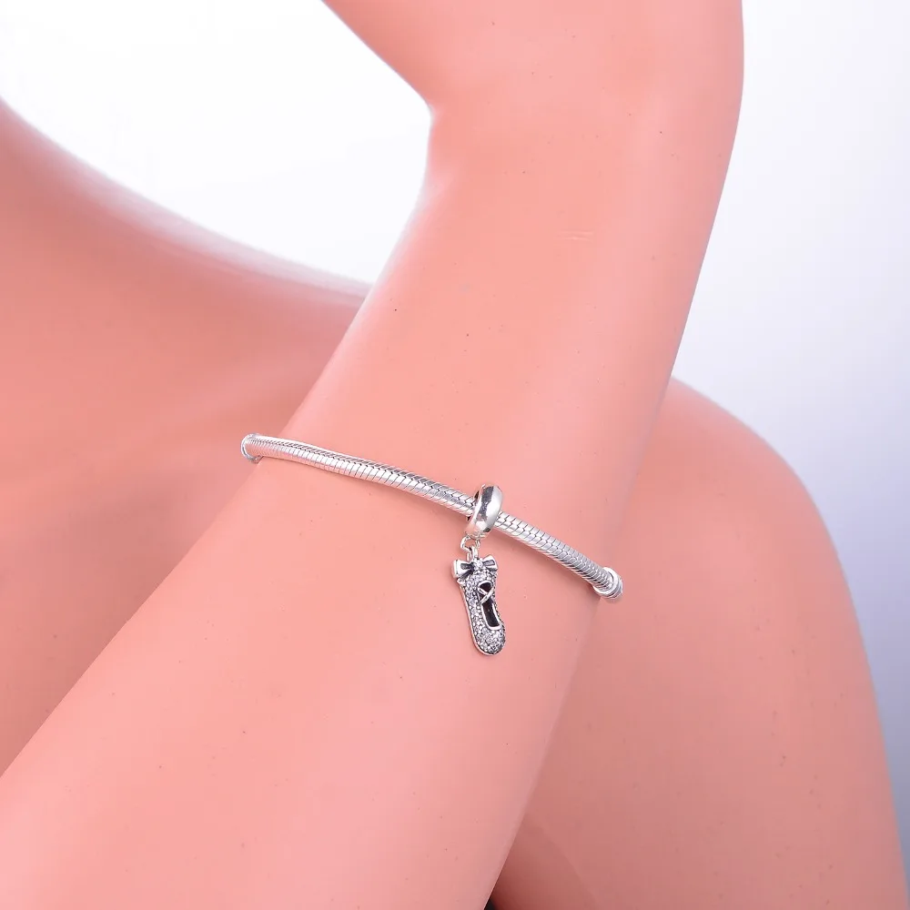 Подвеска для браслета из серебра 2018 пробы с синим фианитом | Украшения и