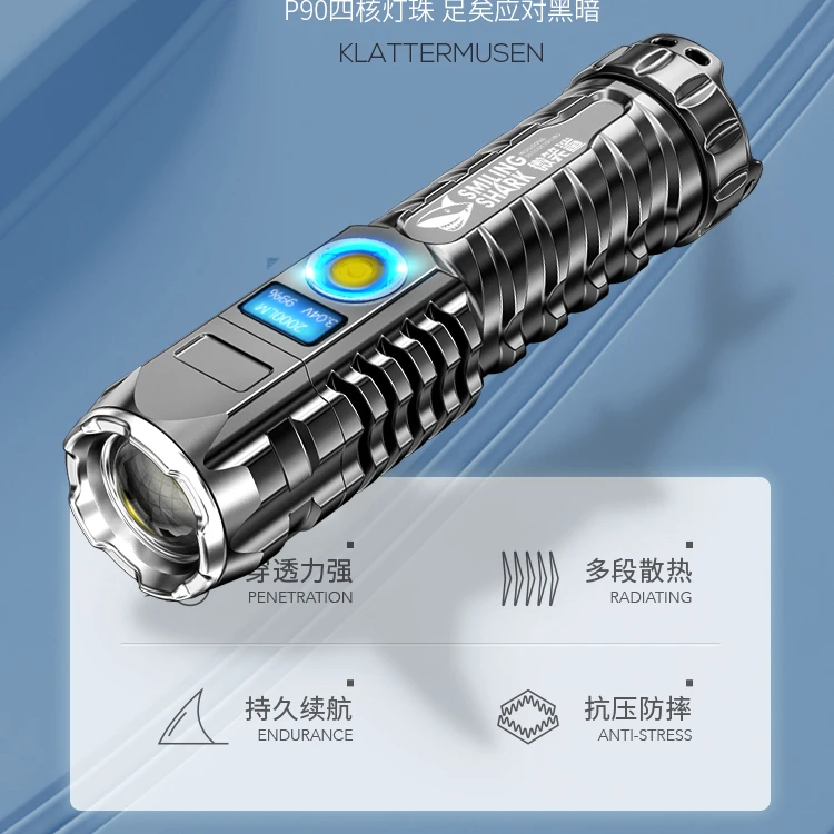 

Portable Camping Flashlight Outdoor Powerfu Military Multifunction Waterproof Flashlight Linterna Led Lighting Torches DB60SD
