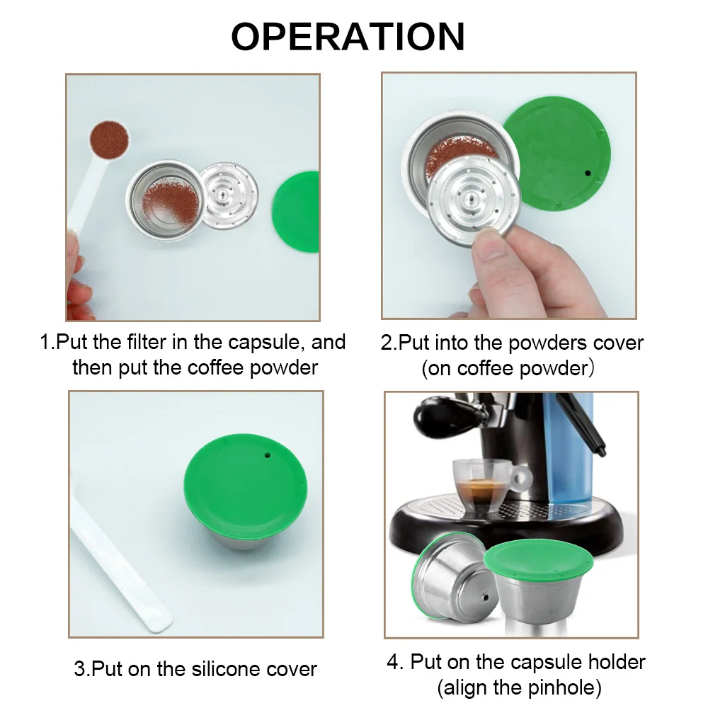 Склад в России многоразовые Нержавеющая сталь металлический Кофе капсулы