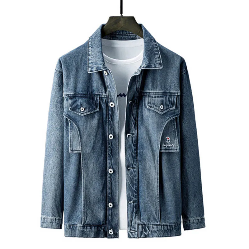 KIOVNO мужские повседневные джинсовые куртки одноцветные для водителя грузовика