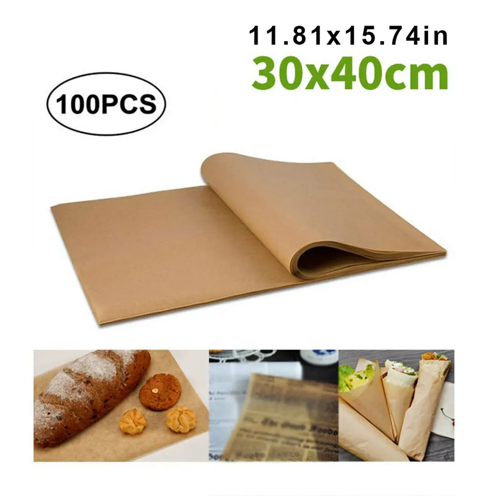 

30x40cm baking food oil paper baking barbecue paper kraft paper food packaging paper kraft paper butcher rolls