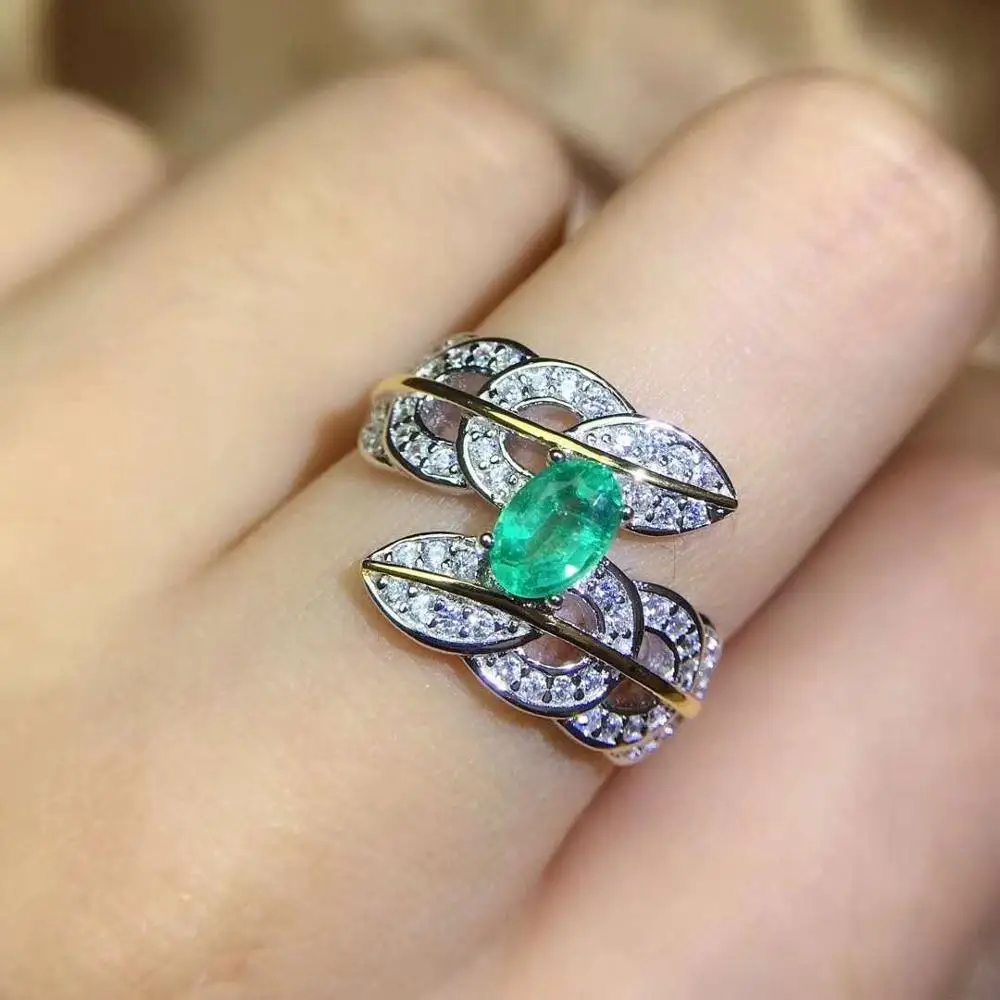 

Стихийных бедствий и реальные Изумрудное кольцо 925 пробы Серебряное кольцо ювелирные украшения для мужчин или женщин lover кольцо