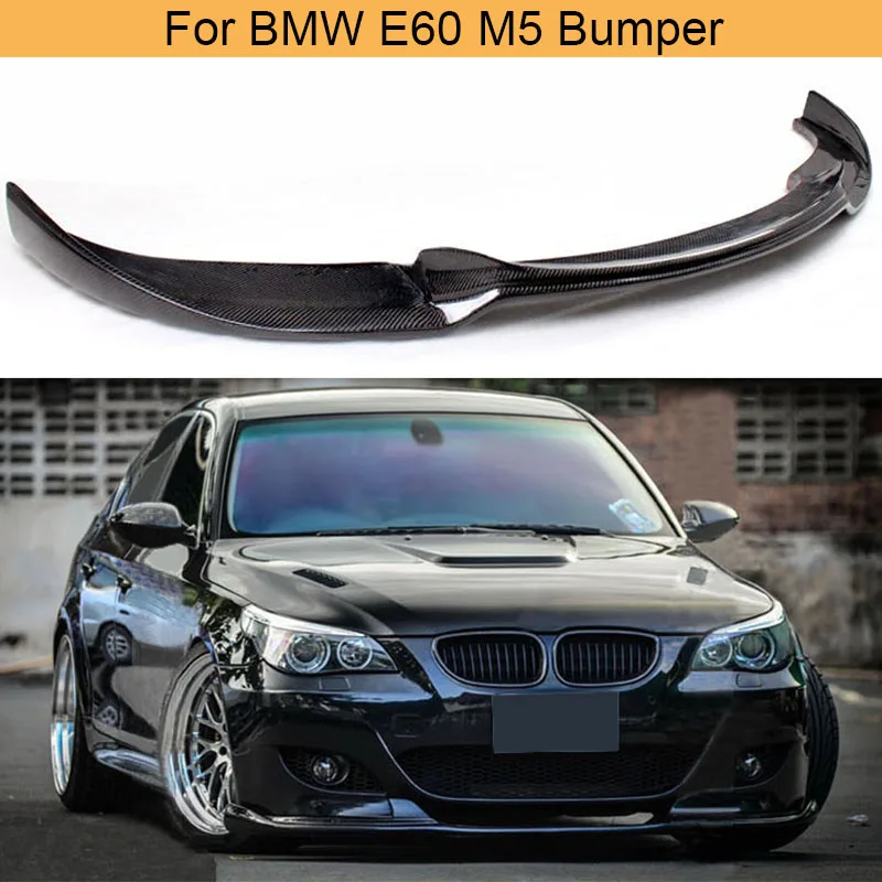Передний бампер из углеродного волокна спойлер для BMW 5 серии E60 M5 2006 2010 передний