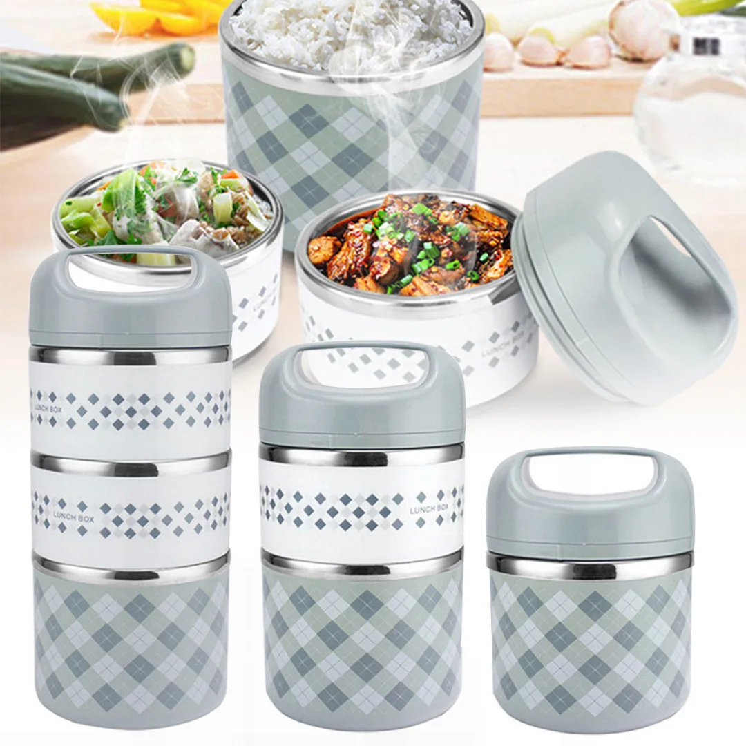 

Portable Stainless Steel Thermal Lunch Box For Office Lunchbox Leakproof Thermos Lunch Box Food Container