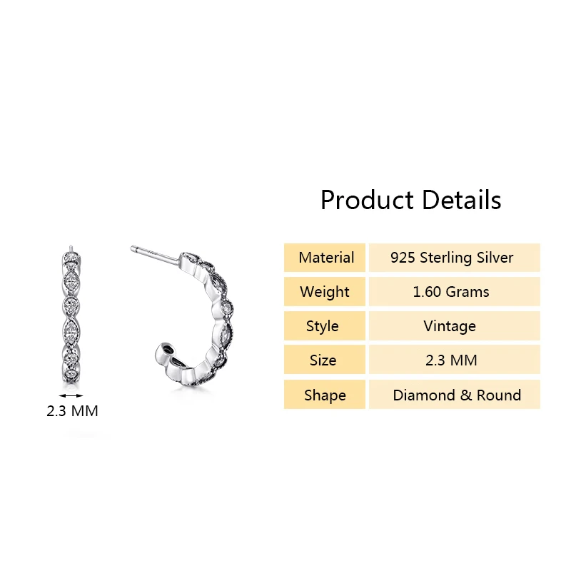 Modian 2017 натуральная 925 стерлингового серебра серьги-гвоздики в виде простой