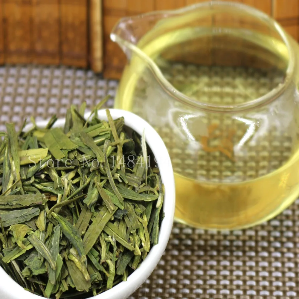 Известный Хорошее качество Dragon Well весенний зеленый чай для здоровья зеленая еда