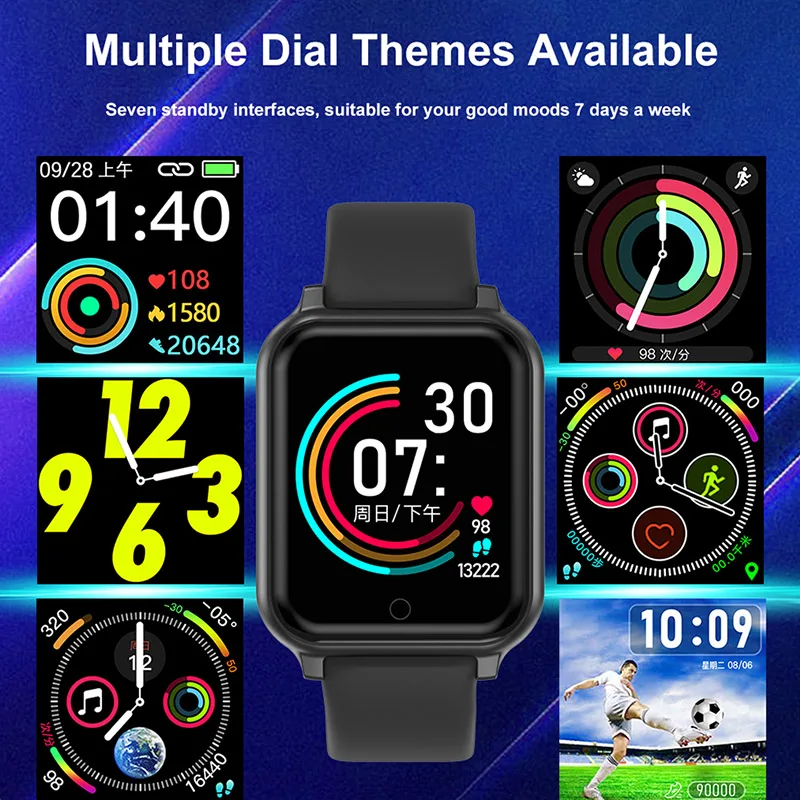 Q7 умные часы мужские женские кровяное давление водонепроницаемые фитнес