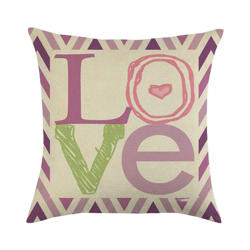 Подушки для дивана с короной и английскими буквами розовые декоративные подушки