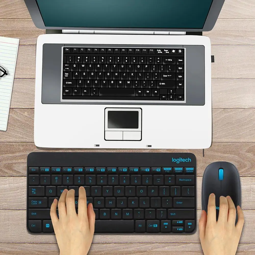 Беспроводная мини клавиатура Logitech MK245 USB Nano 1000 DPI эргономичная мышь набор для дома