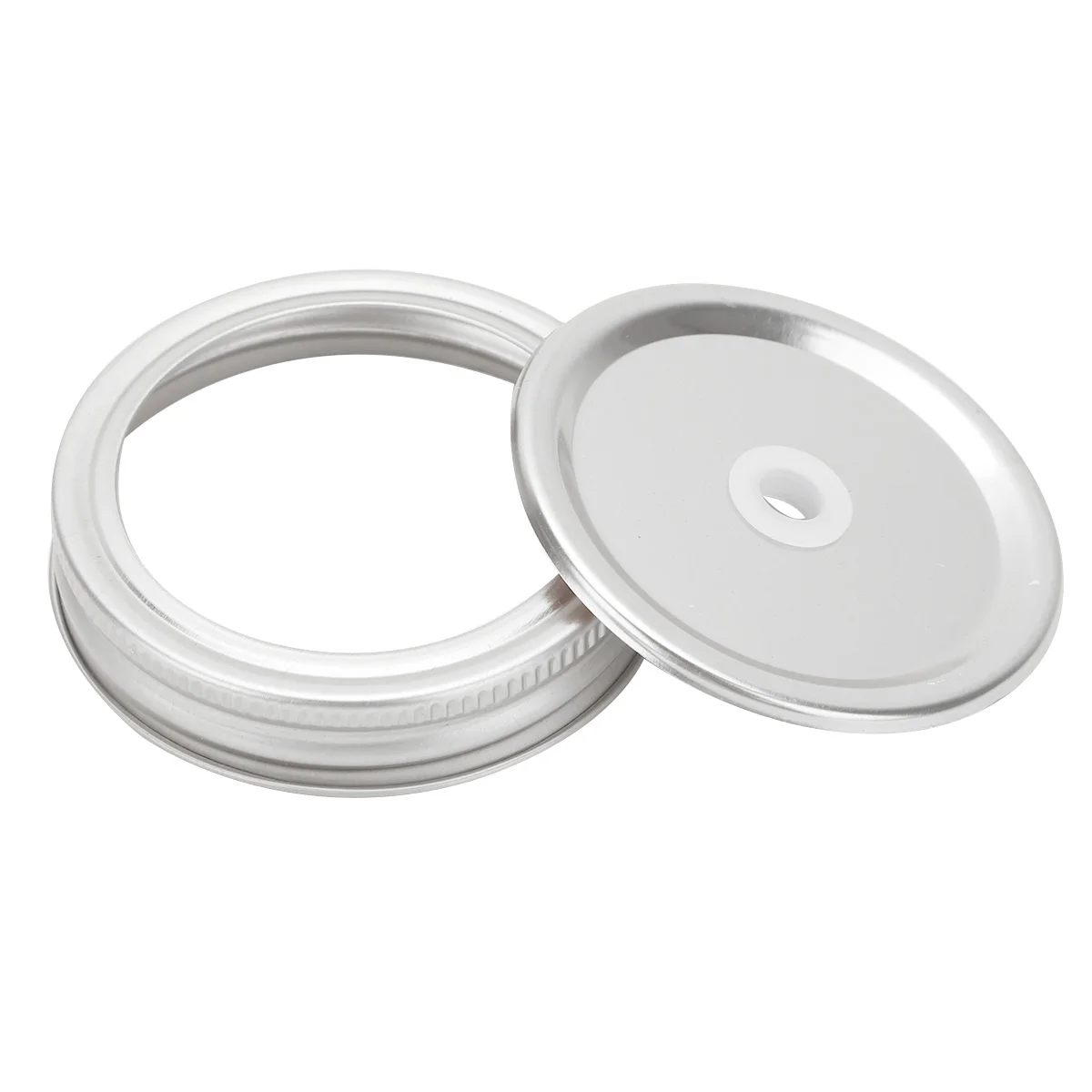 Полированная жестяная банка с соломинкой крышки набор многоразовые для хранения