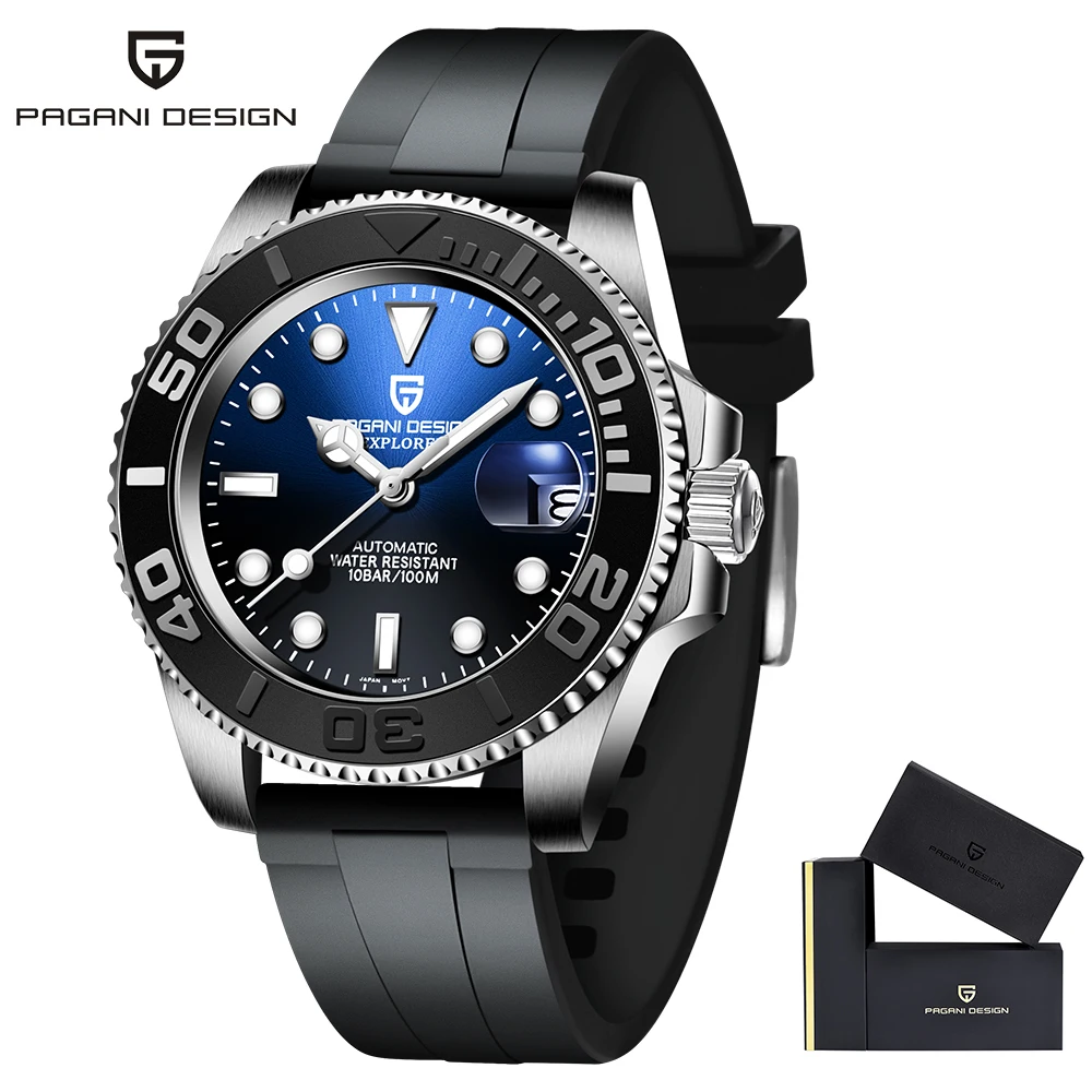 PAGANI DESIGN Automatic Men Mechanical Wrist watch Stainless Steel Waterproof Watch Luxury Top Brand Sapphire Glass Men's Gift