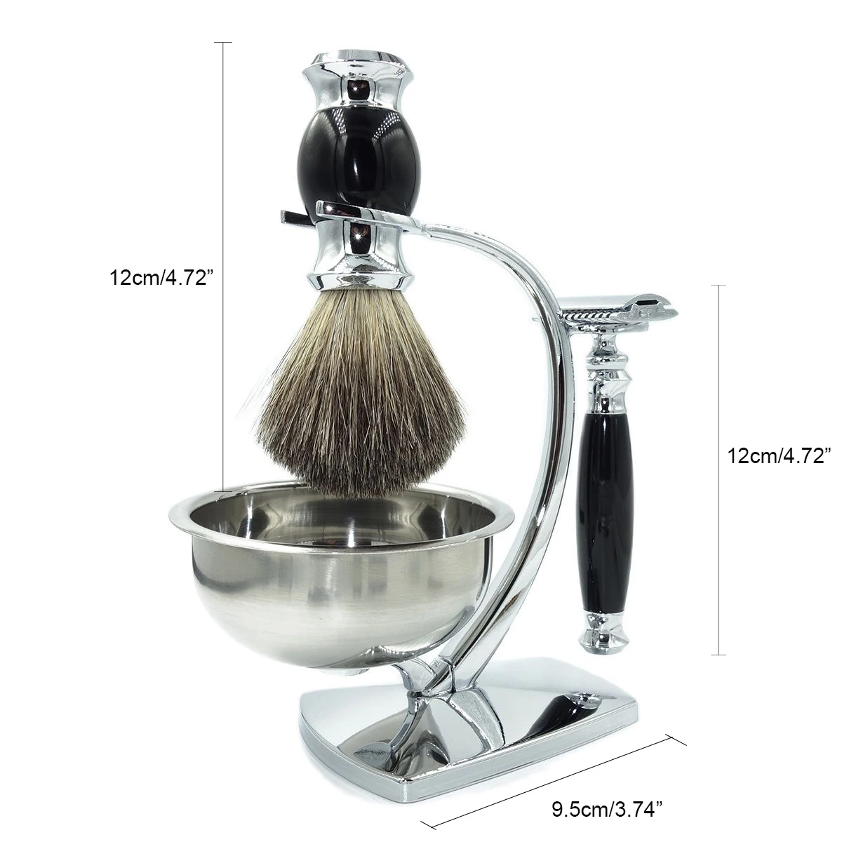 Набор для бритья iRAZOR мужской с лезвиями и кисточкой из барсука |