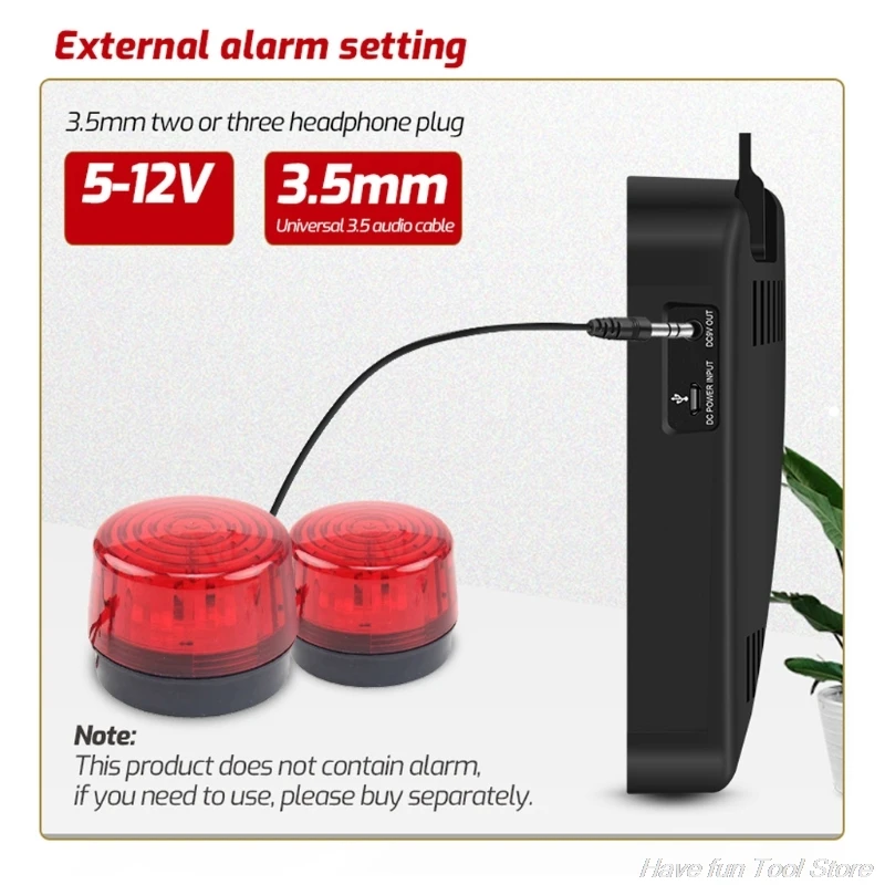

32*17cm Intelligent Hygrometer Termometer Temperatury Humidity Meter 13" LCD Digital Screen with High Low Alarm function M09 21