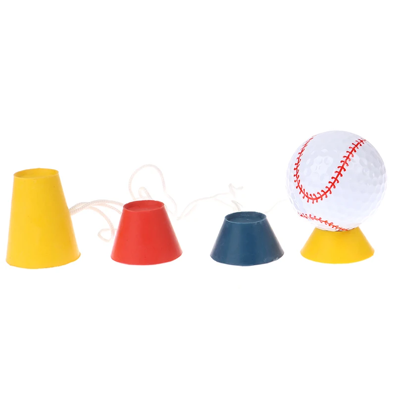 

High Quality 4 In 1 Different Heights Golf Tees Golf Winter Rubber Tee Sports Rope Golf Ball Holder Drop Ship Golf Accessory