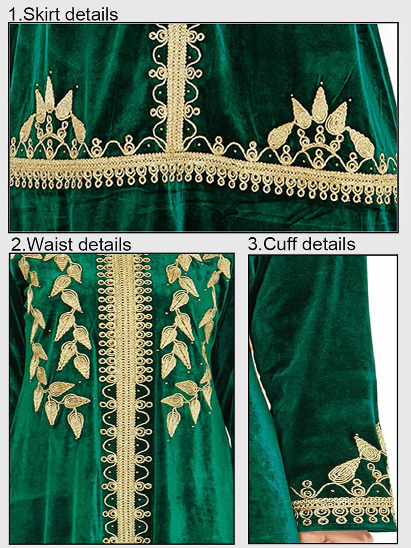 Зимнее бархатное платье abaya Турецкий Арабский мусульманский хиджаб Caftan Дубай Кафтан Марокко одеяние мусульмане Longue Tesettur платья