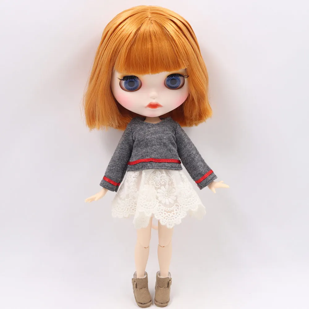 A doll clothes shoes ICY Nude Blyth кукла на заказ № BL0145 оранжевый коричневый волосы индивидуальные резные губы лицо 1/6 bjd, pullip, licca, jerryberry - Цвет: A doll clothes shoes