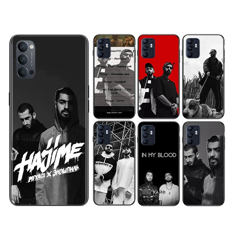

Miyagi & Andy Panda Soft Black Silicone Cover For OPPO Reno 6 5 K 4 F SE Lite Z Pro Plus 5G Phone Case Shell Coque
