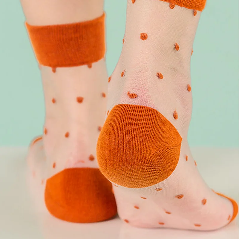 

Socks Women Sweet Thin Summer Middle Tube Patchwork Design Ulzzang Casual Breathable Deodorant Soft All-match Simple New Elegant