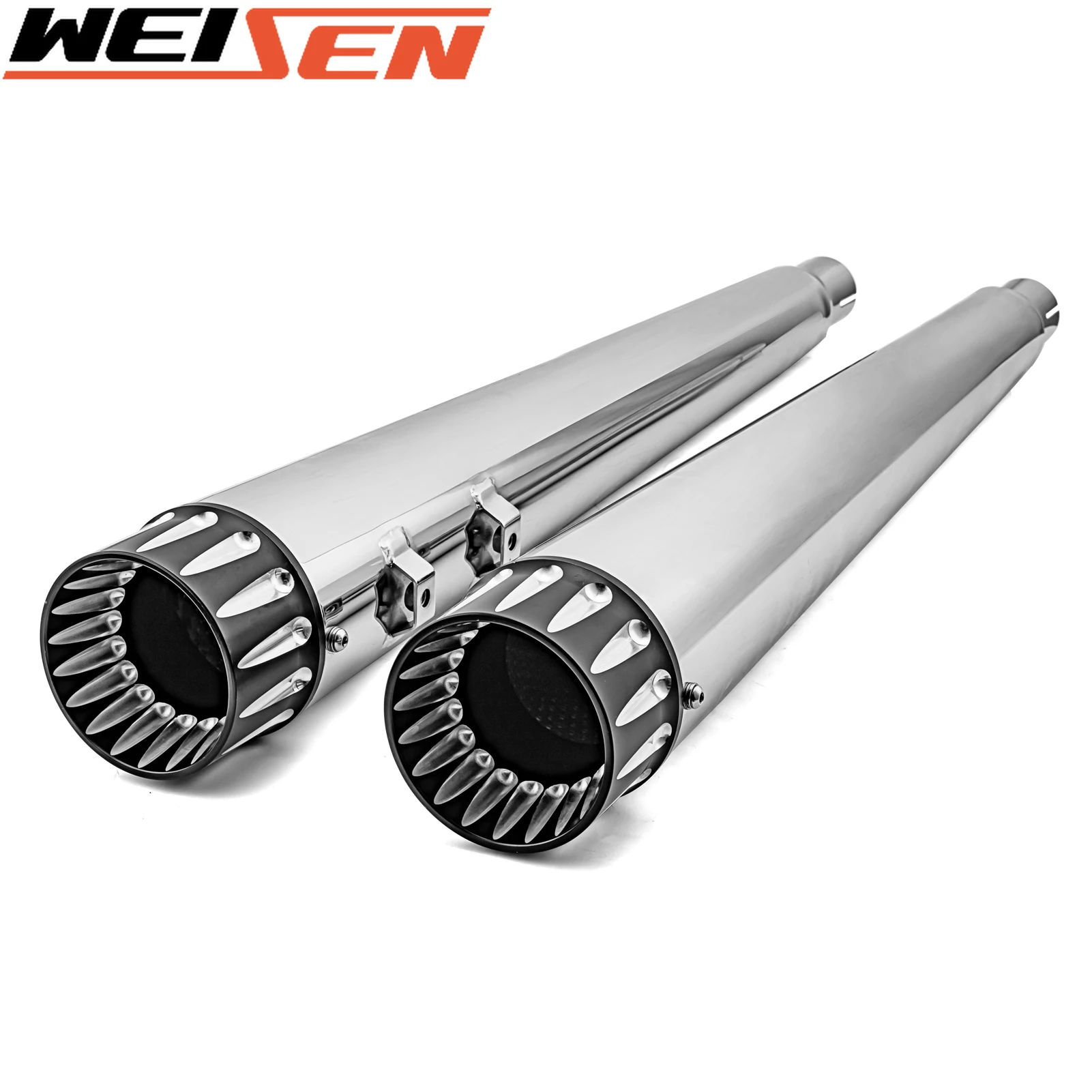 

Выхлопные трубы для Harley Davidson Touring 1995-2016, хром, 4 дюйма, в форме Мегафона, без застежки, аксессуары для мотоциклов