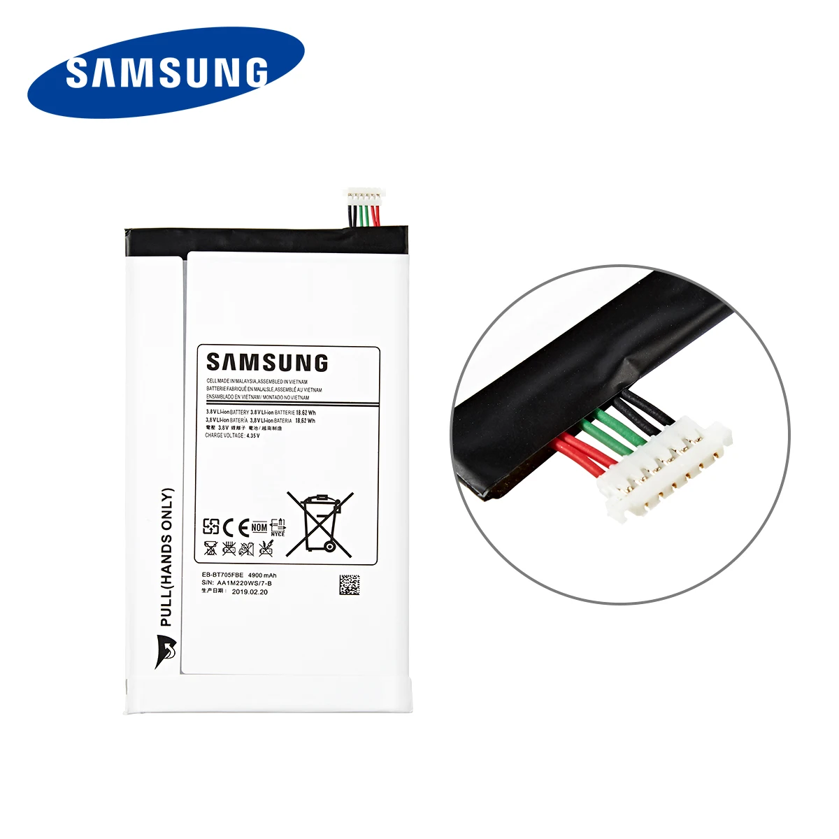 Оригинальный планшетный компьютер SAMSUNG аккумулятор 4900 мАч для Samsung Galaxy Tab S 8 4 T700 T705