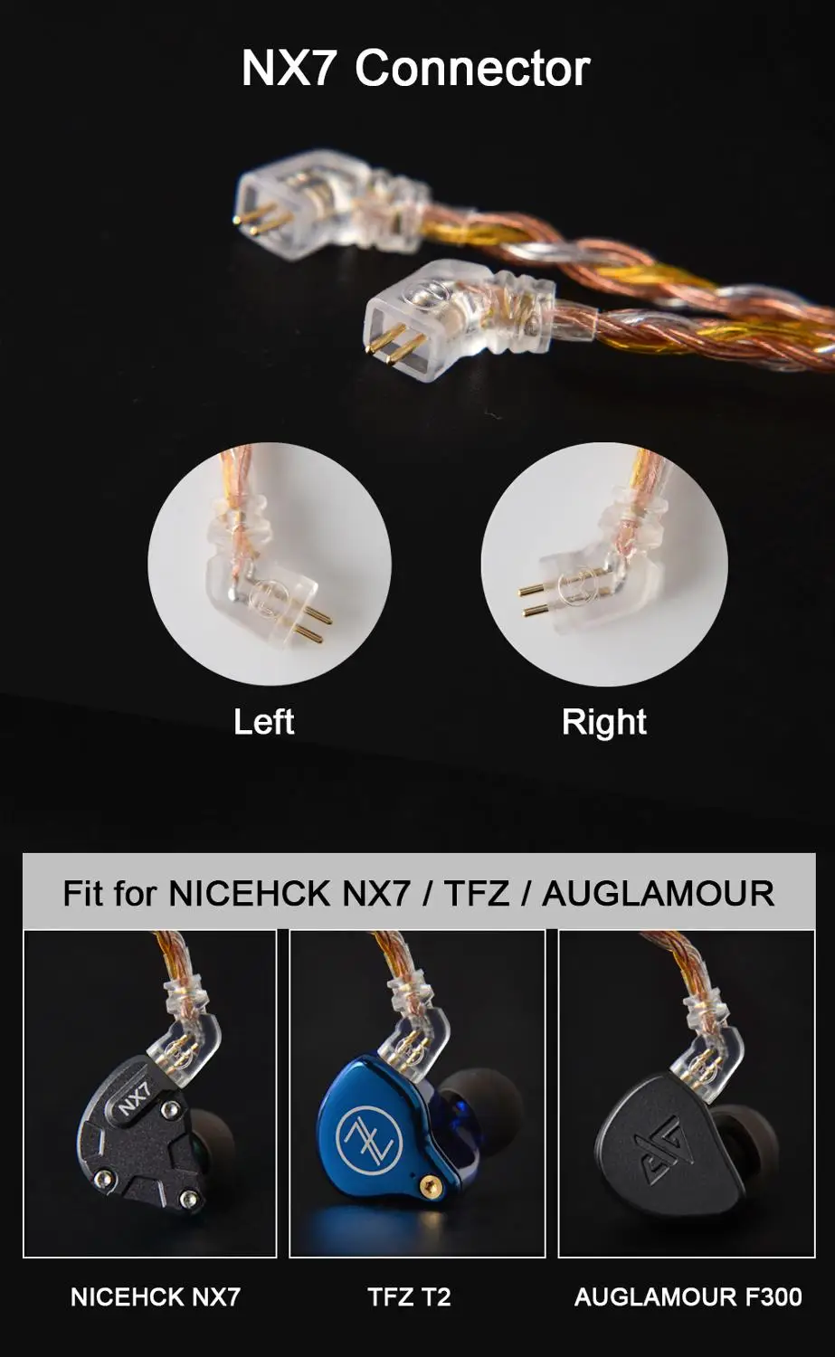NICEHCK C16 2 16 Core Медь серебро смешанные кабель 3 5/2 5/4 4 мм MMCX / 2Pin QDC NX7 контактный разъем