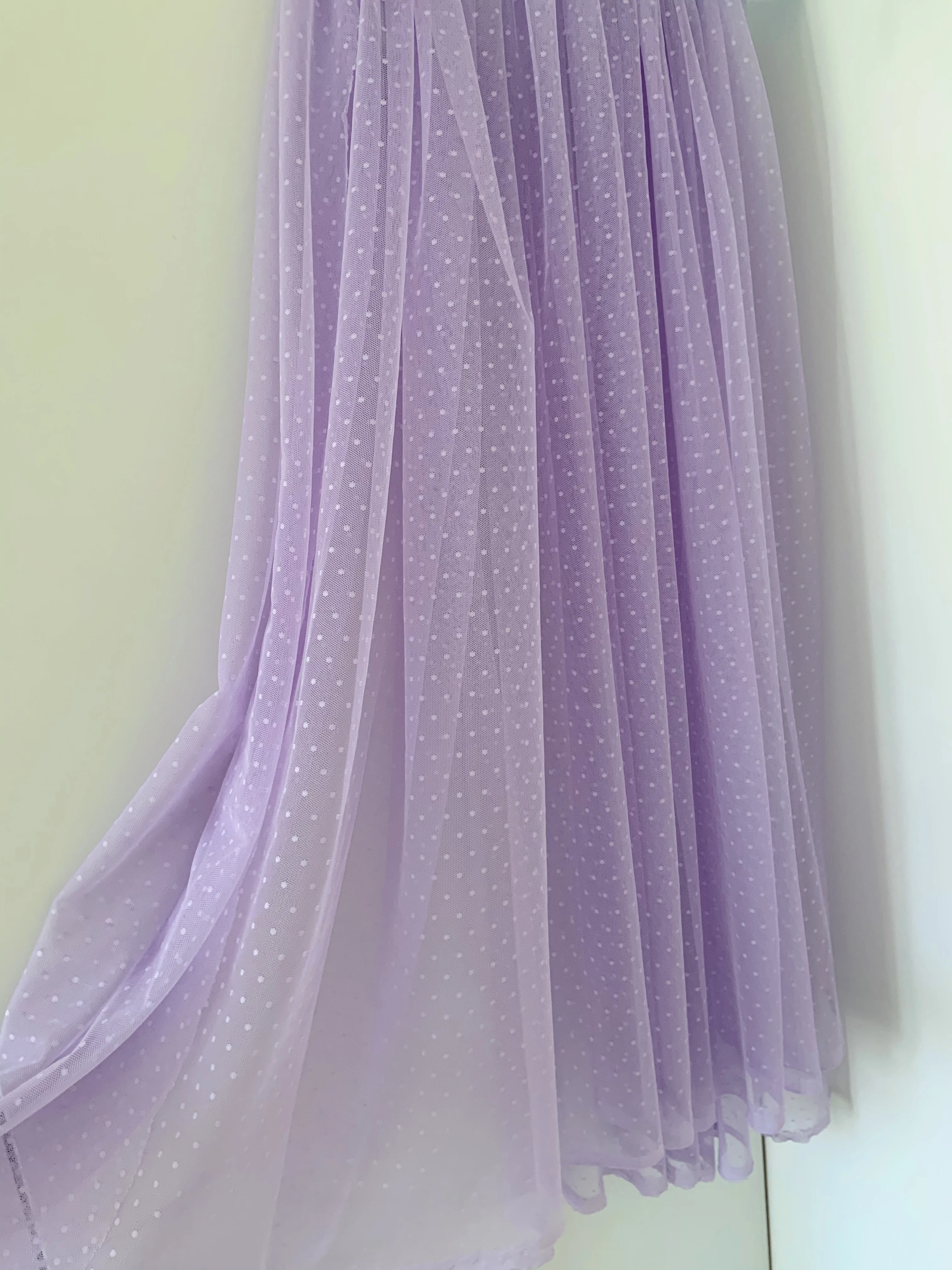 Soft Lavender Dot Mesh Gauze Net Gauze Fabric Curtain Mesh Ground Tulle Roll For Wedding Decoration