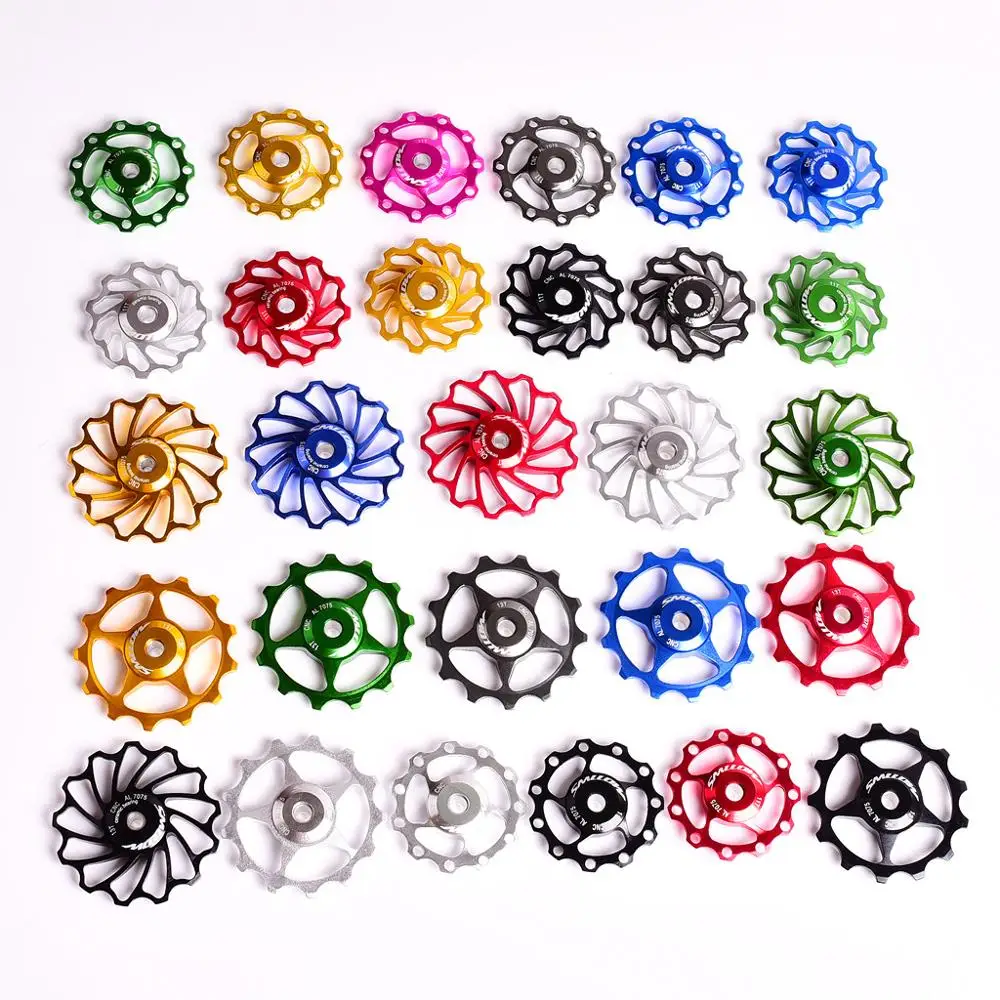 

11T 13T Metal MTB Road Bicycle Rear Derailleur Pulley Jockey Wheel bearing Pulley AL7075 CNC Road Bike Guide Roller Idler Part