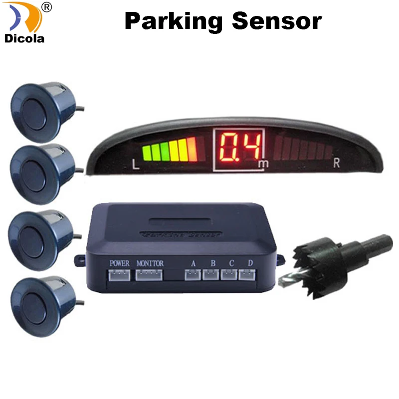 Автомобильный светодиодный дисплей парковочный датчик Комплект многоцветный 4