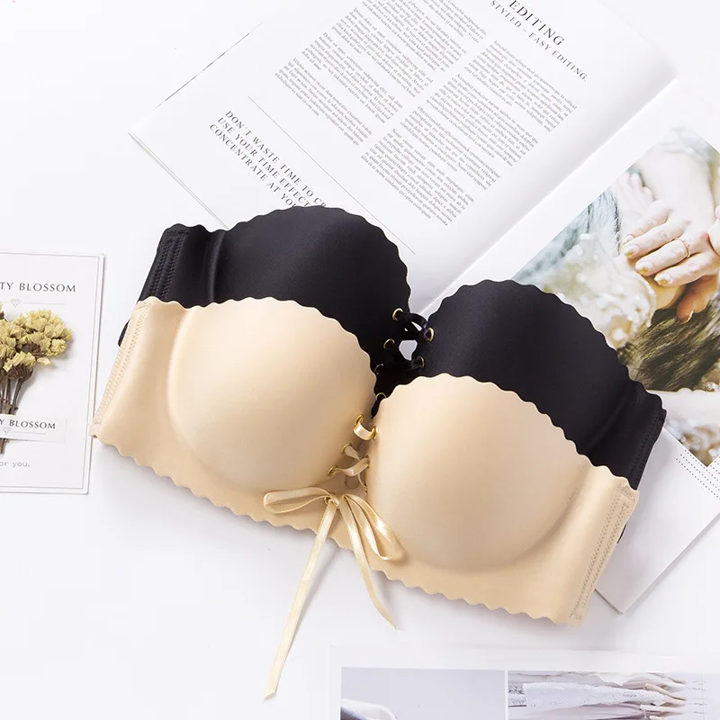 Цельный женский невидимый бюстгальтер без косточек женское нижнее белье пуш-ап