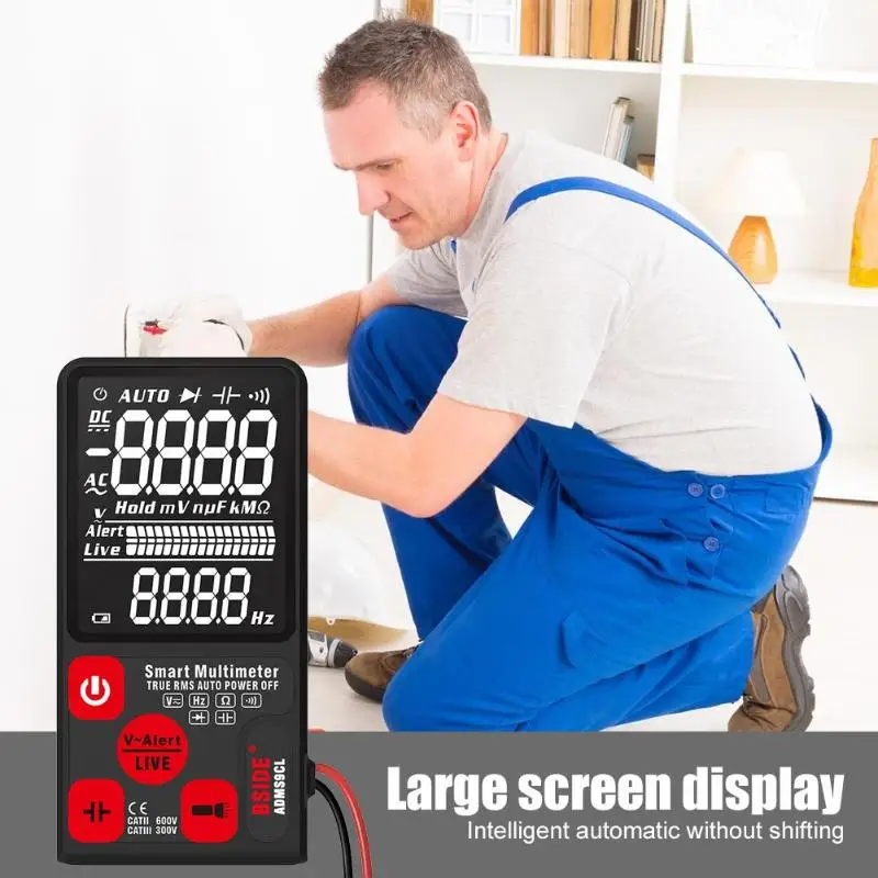 Цифровой мультиметр ADMS7 с большим ЖК-дисплеем вольтметр напряжение переменного