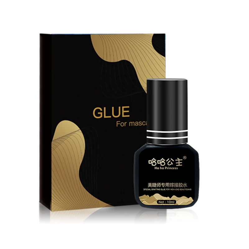 

1-2s Dry Time Most Powerful Fastest dry Glue for Eyelash Extensions Adhesive 10ml Black Cap False lash glue tools